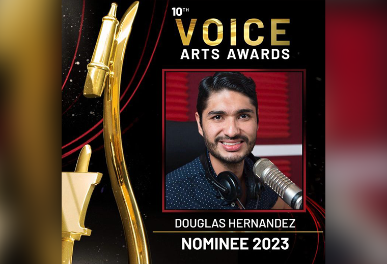 Locutor Douglas Hernández fue nominado en "los Óscar de la voz" de Estados Unidos