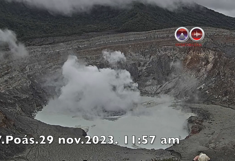 Video: Registran nueva erupción del Volcán Poás