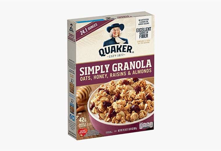 Quaker retira barras y cereales de granola por posible riesgo para la salud