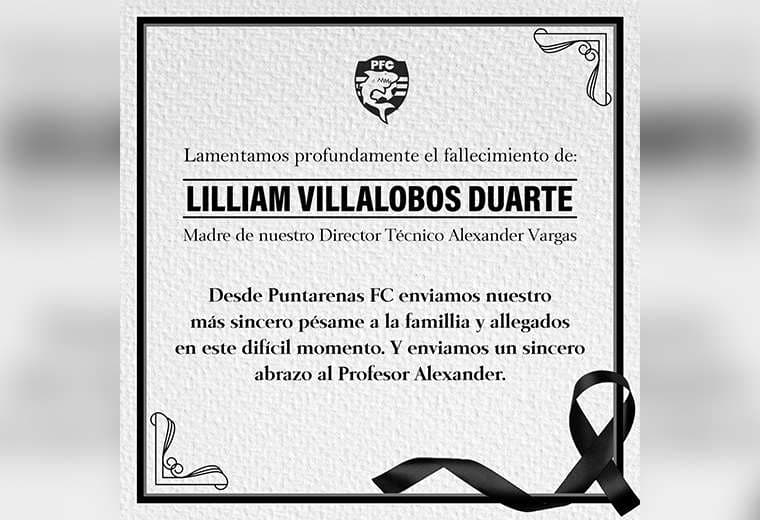 Falleció la madre del técnico de Puntarenas FC