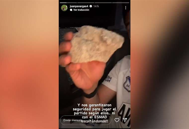 Tico Juan Pablo Vargas recibió una pedrada en ataque al autobús de Millonarios