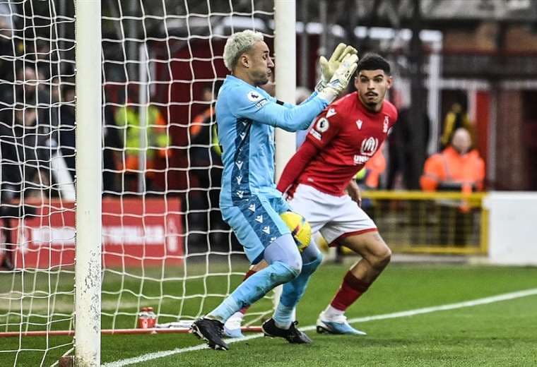 Keylor Navas ante el Manchester City.