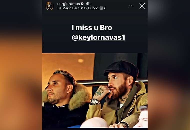 Sergio Ramos extraña a Keylor Navas en el PSG