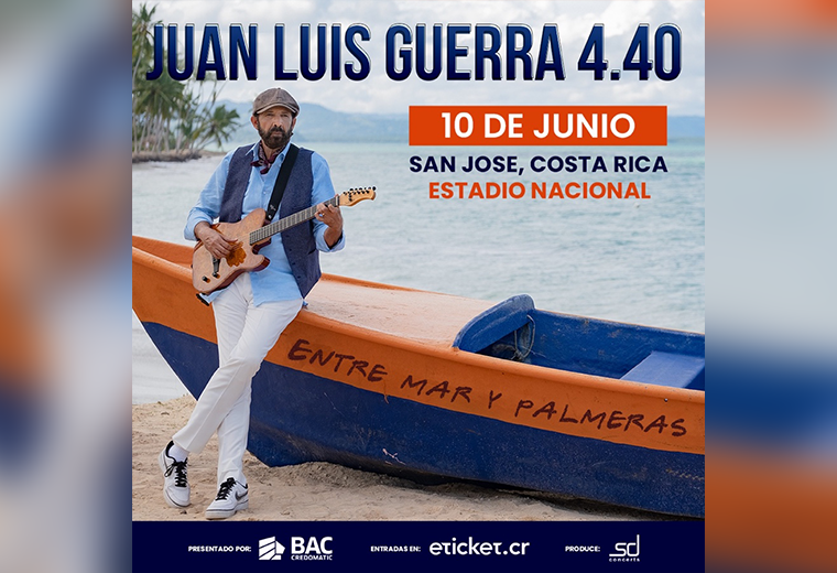 Entradas para concierto de Juan Luis Guerra costarán entre ₡26.300 y ₡114.100
