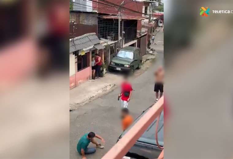Video: Hombre dispara a otro en un pie delante de mujer y niña en Aserrí