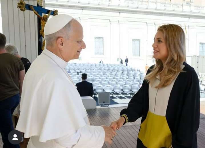 Atleta Noelia Vargas conoció al Papa. Foto: Instagram Noelia Vargas