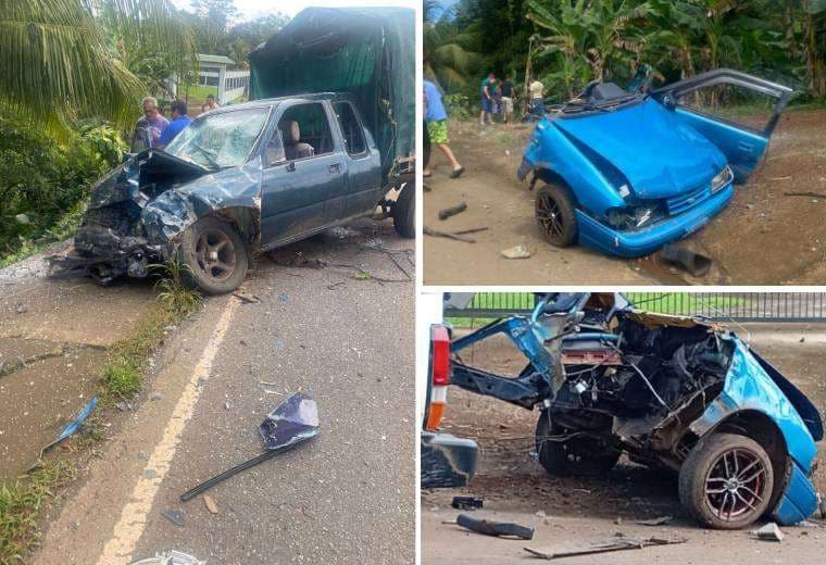 Hombre muere en violento choque que partió un vehículo en dos en Pocosol