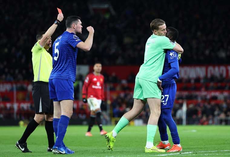 La acción se dio en el partido Everton vs. Manchester United. AFP