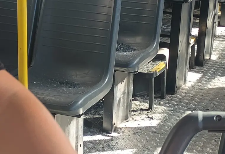 Bus apedreado en San Sebastián: enfrentamiento entre barras puso en riesgo a familias