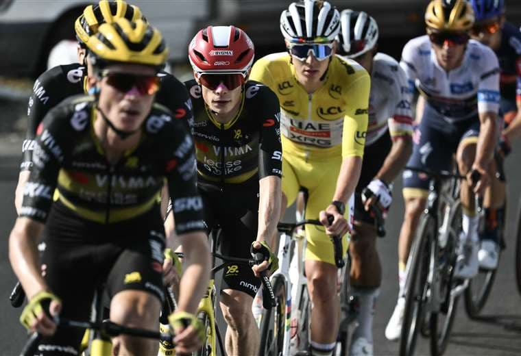 Tadej Pogacar y Jonas Vingegaard. AFP