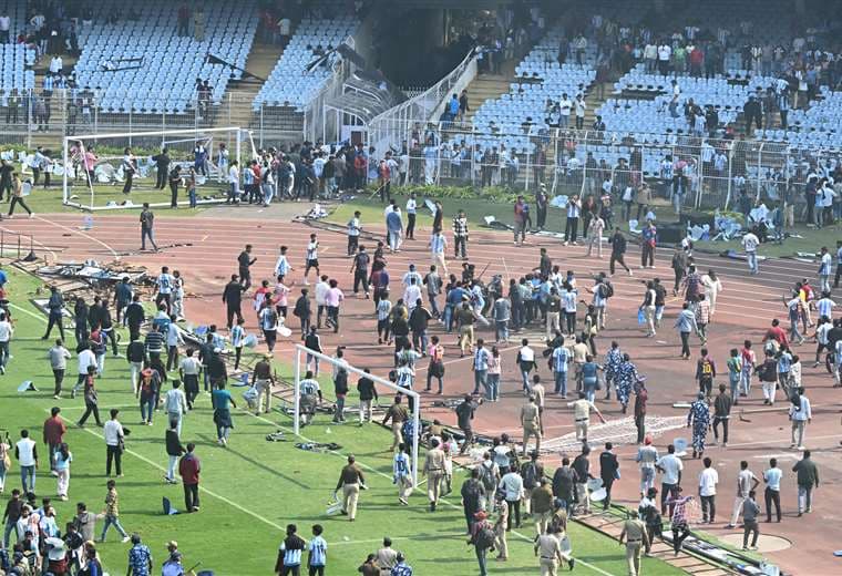 Disturbios en el Salt Lake Stadium. AFP
