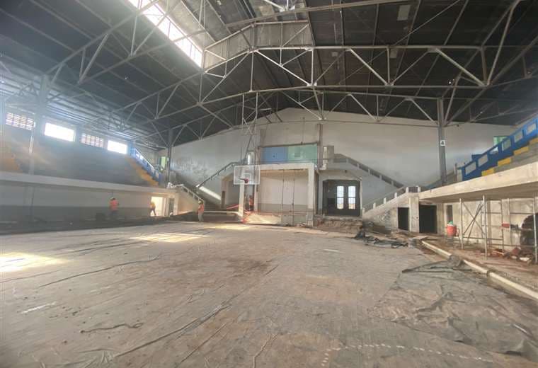 Trabajos en el Gimnasio del San Luis Gonzaga/Colegio San Luis Gonzaga