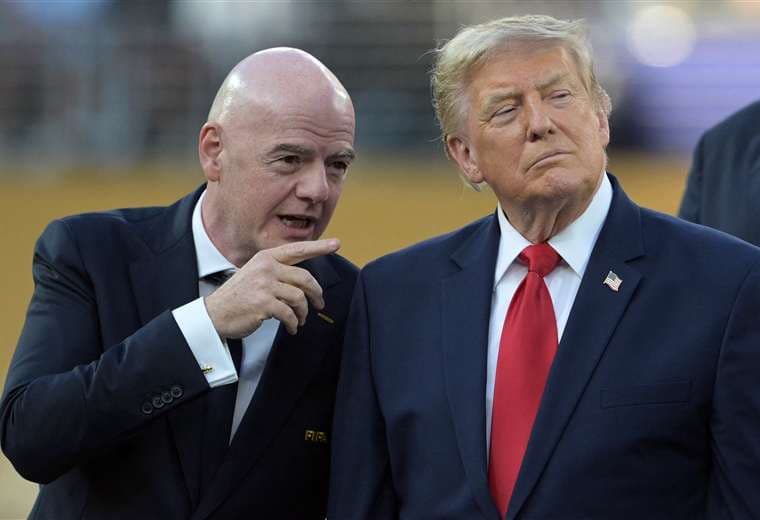 Infantino y Trump. AFP
