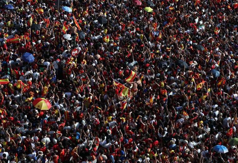 Celebración en España. AFP
