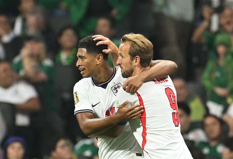Harry Kane y Jude Bellingham de Inglaterra/AFP
