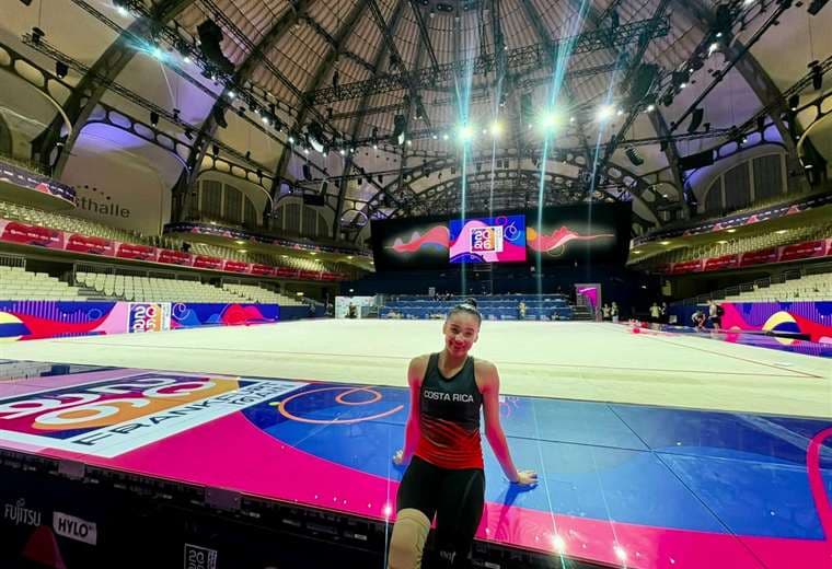Gloriana Sánchez en el Mundial de Gimnasia Rítmica. Foto: Cortesía