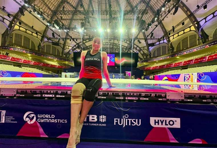 Gloriana Sánchez en el Mundial de Gimnasia Rítmica. Foto: Cortesía